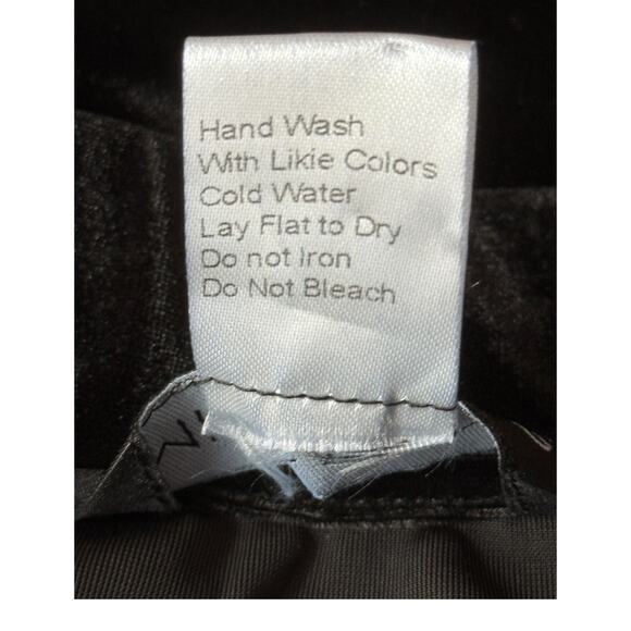 Ming Wang a line flounce velvet midi skirt black size X-Large XL - Picture 7 of 8